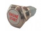 Przycisk chwilowy 19mm paski  LED "START ENGINE"